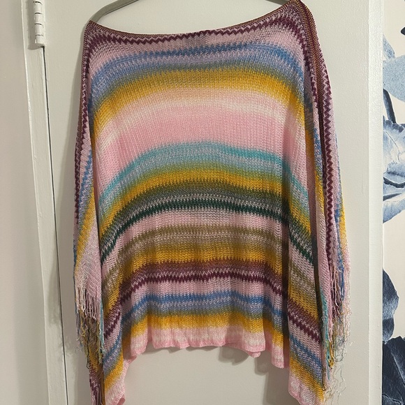 Missoni striped poncho/swim coverup with matching zigzag headband - Picture 4 of 8